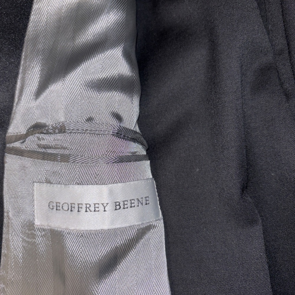Geoffrey Beene  BLACK 100% Wool Tuxedo | Size 46R - Picture 8 of 10